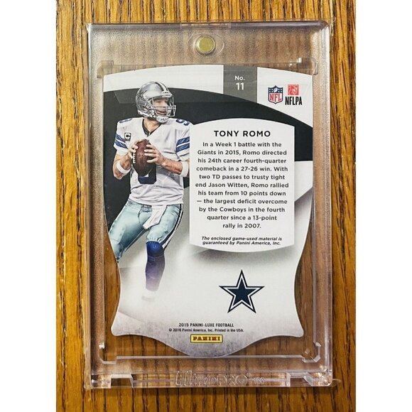 Vintage Ann and Andy Dolls 2015 Panini Luxe Patch /30 Tony Romo Dallas Cowboys Game Used Material Red